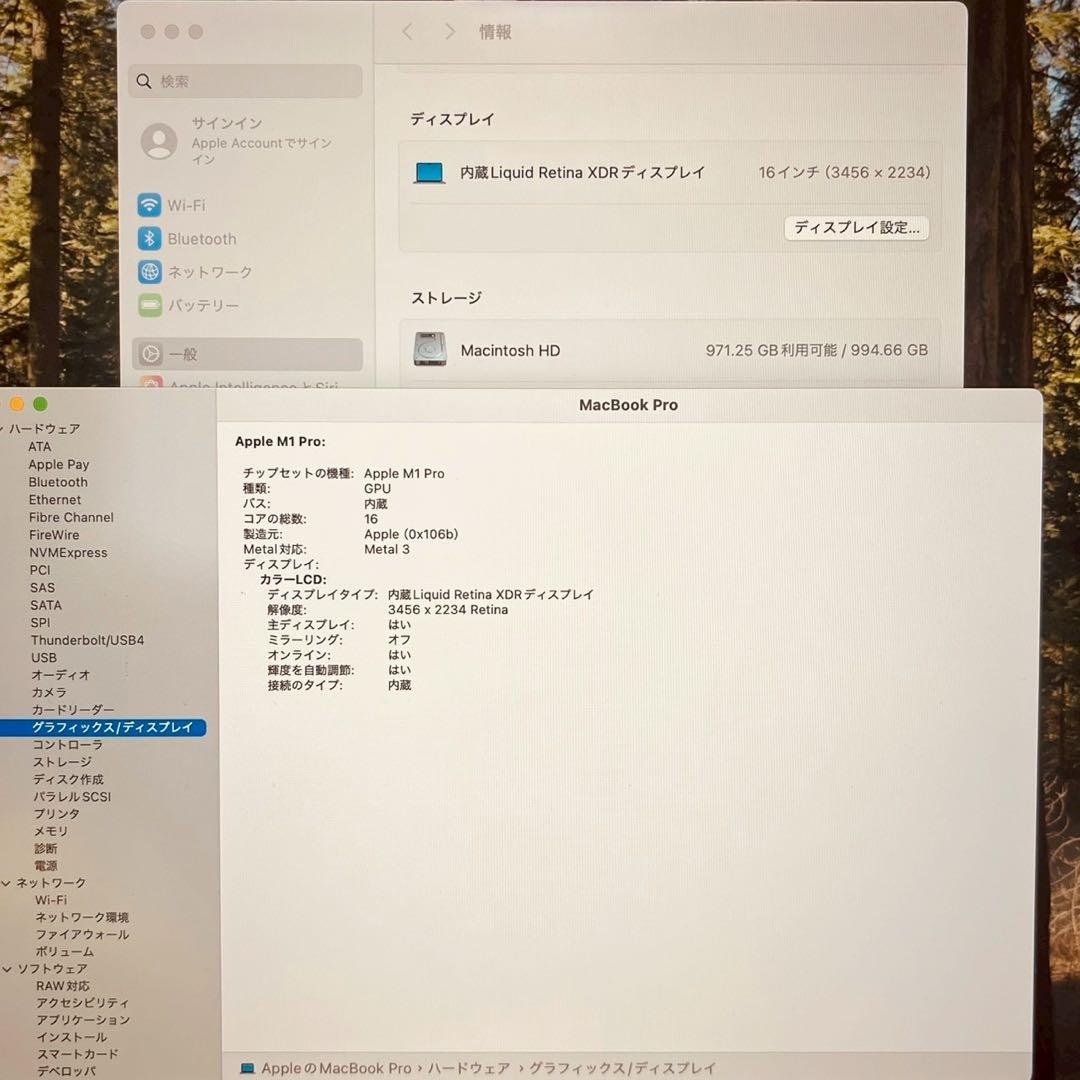 MacBook pro 16インチ 2021 メモリ32GB 1TB 管3855