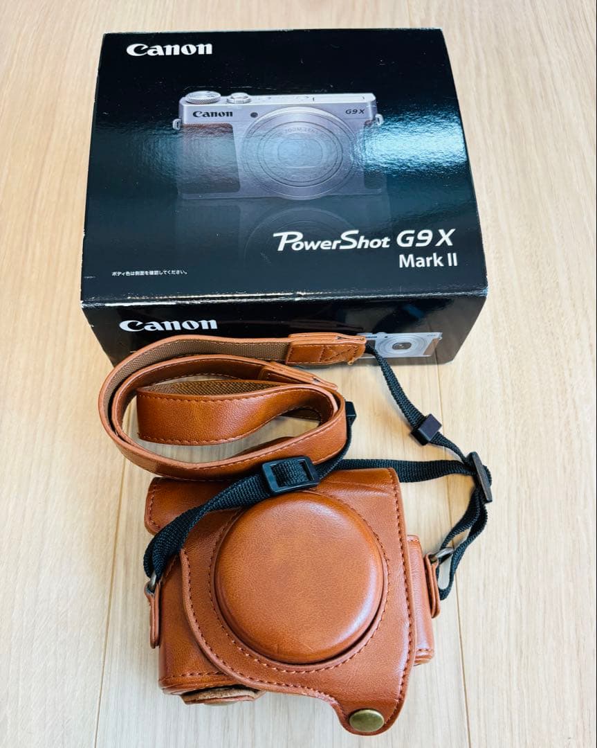 美品 canon キヤノン g9x mark ii ケースストラップ　コンデジ