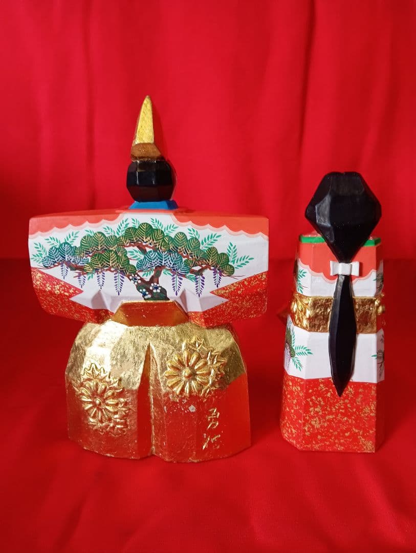 奈良一刀彫 高橋勇信 立ち雛 雛人形 ひな祭り 置物 オブジェ インテリア 木彫