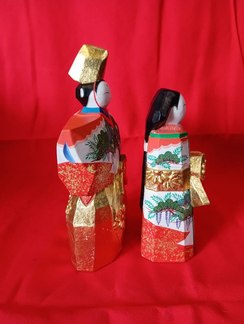 奈良一刀彫 高橋勇信 立ち雛 雛人形 ひな祭り 置物 オブジェ インテリア 木彫