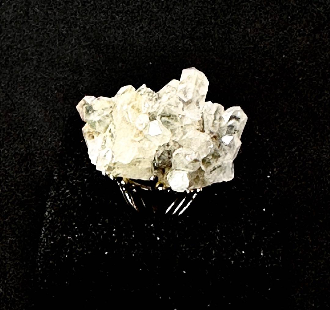 ヒマラヤ水晶 クラスタ原石リング 一点物 クラシカル台座 大粒