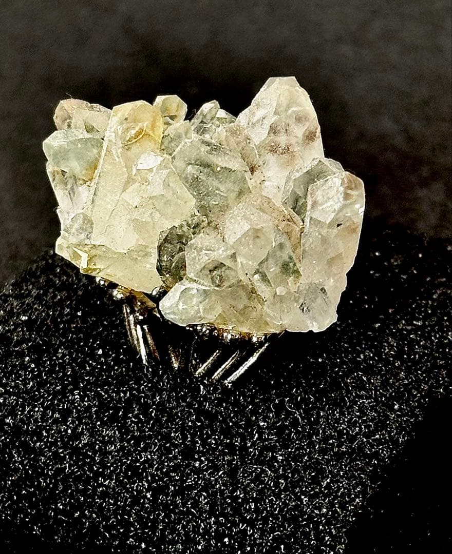 ヒマラヤ水晶 クラスタ原石リング 一点物 クラシカル台座 大粒