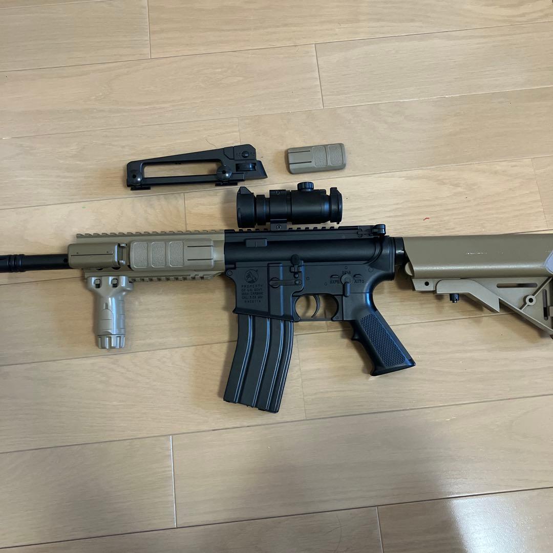 M4ライトプロタンカラー【ライト、ドットサイトなど豪華付属品付き】ジャンク扱い