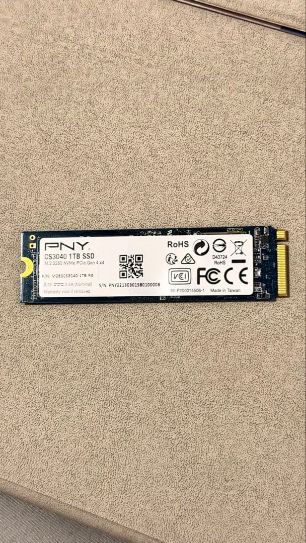 内蔵型SSD PNY CS3040 1TB M.2 NVMe SSD