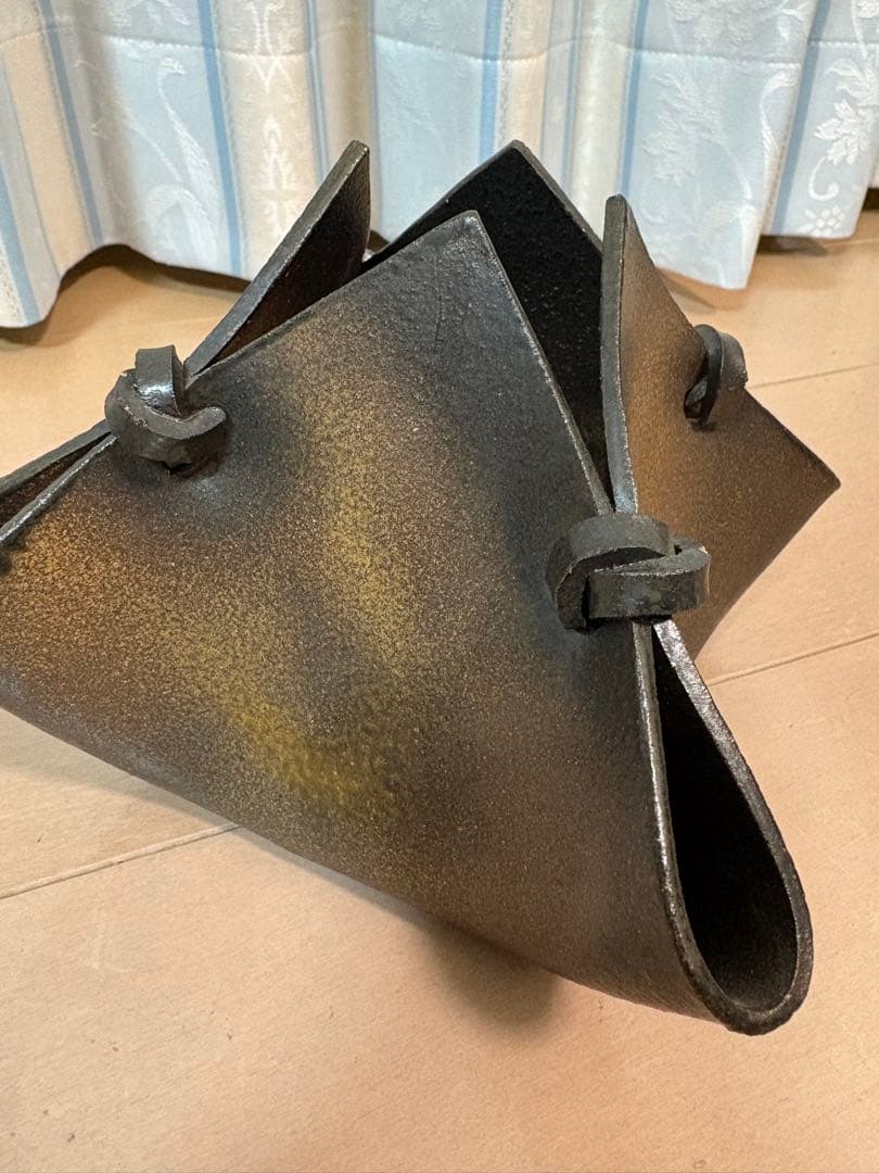 花器 花瓶　陶器　四方しばり　光風窯　美術　芸術