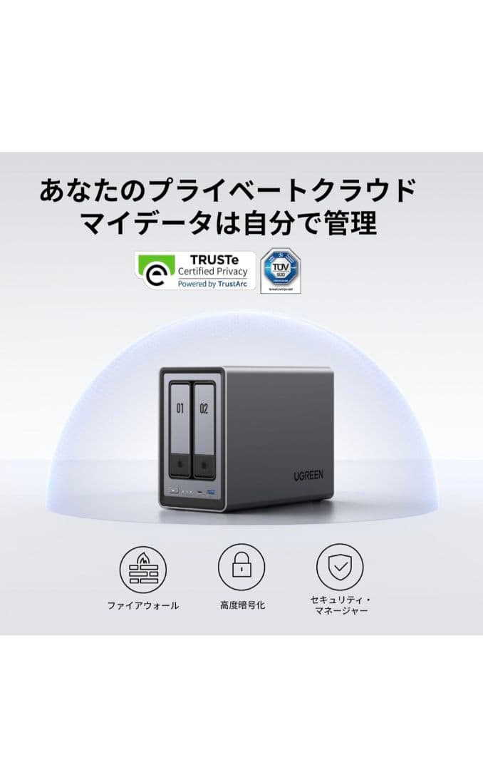 【新品】UGREEN NASync DXP2800 2ベイデスクトップキット