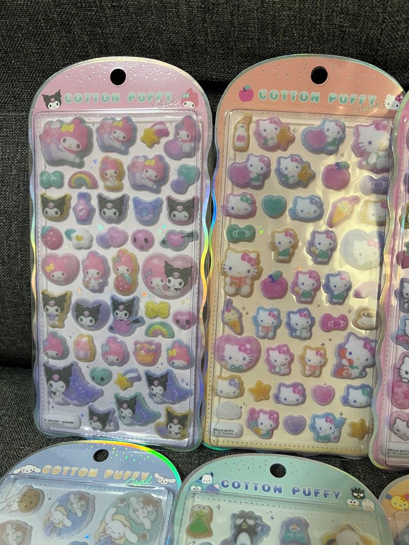 正規品　コットンパフィー シール 6枚セット サンリオ