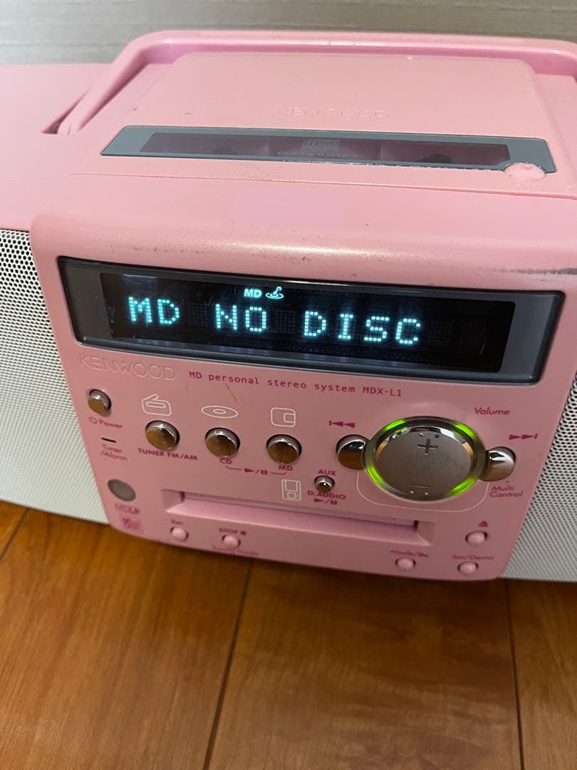 中古 KENWOOD ラジカセ MDX-L1 ピンク 平成 レトロオーディオ