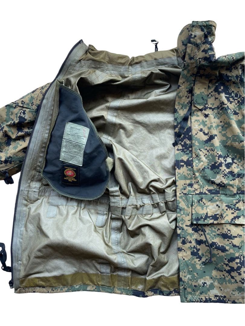 米軍海兵隊本物マーパットウッドランド迷彩GORE-TEXパーカーM/R