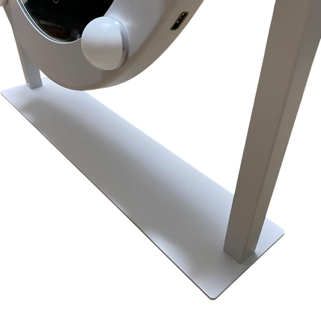 【美品】Francfranc フッツェハリウッドミラーラウンドLホワイト