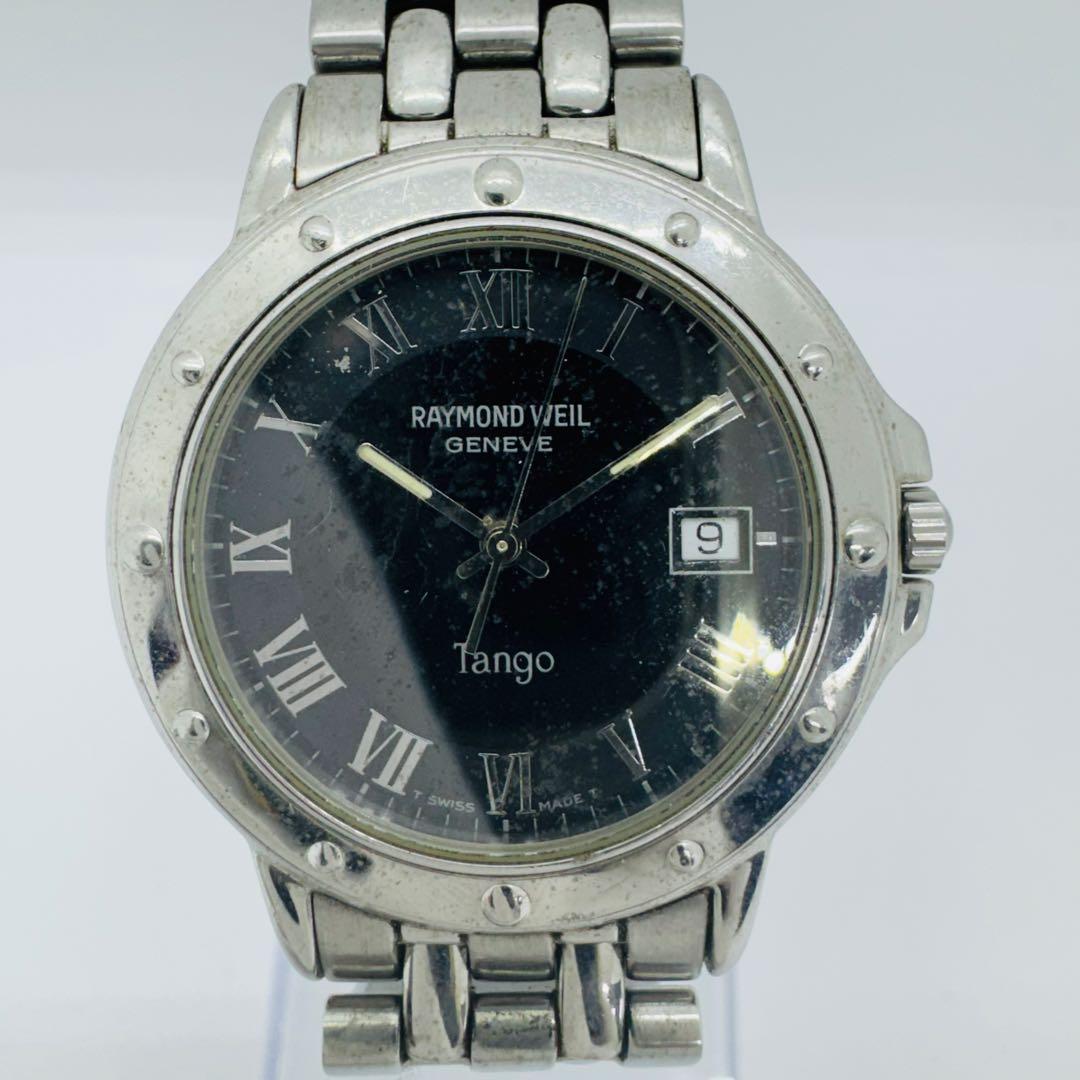 ✨RAYMONDWEIL✨レイモンドウェイル✨デイト✨ブラック文字盤✨腕時計✨