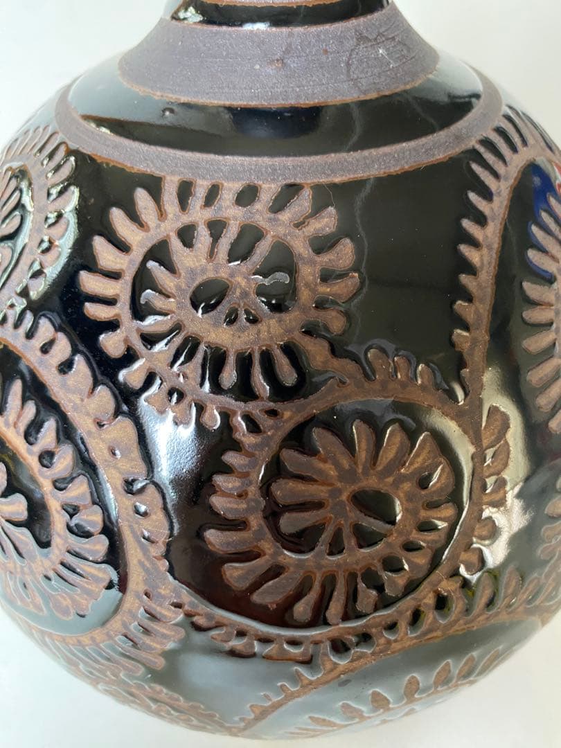 唐草模様　蛸唐草　花瓶　一輪挿し　花器　生花　徳利　壺