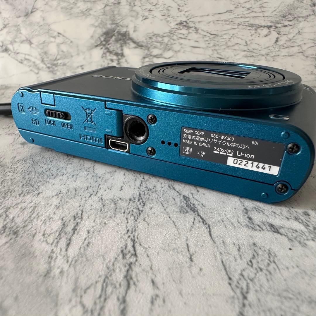 SONY Cyber-Shot DSC-WX300 ブルー ソニー デジカメ