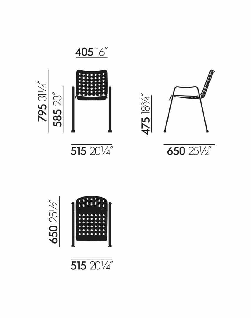 椅子 vitra landi chair