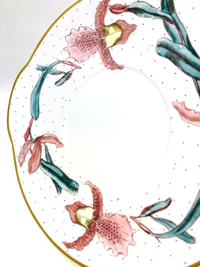 ピンクオーキッド サンドイッチプレート 英国製 ボーンチャイナ スージークーパー