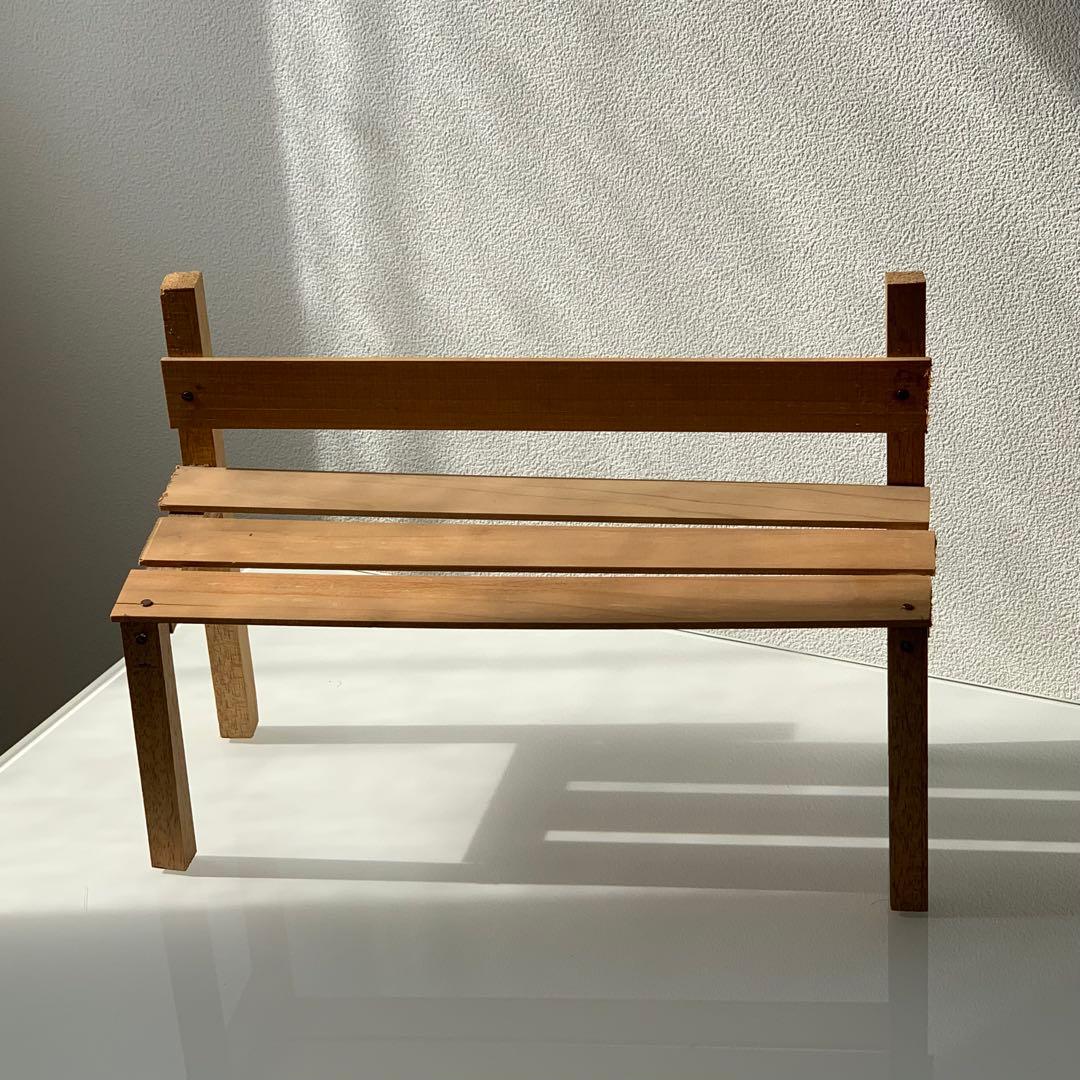 【創作人形】作家 一点物　木製ベンチ付き　昭和レトロ