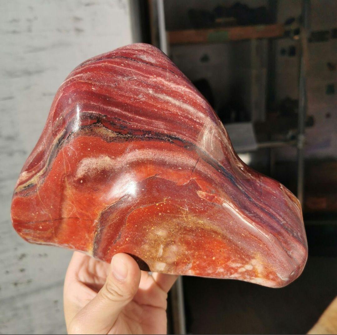 インド産　レインボージャスパー　2.7キロ 鑑賞石　石　置物　オブジェ