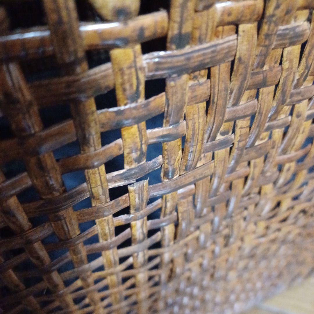 ヴィンテージ　オールドラタン　バスケット　レトロ　リメイク品
