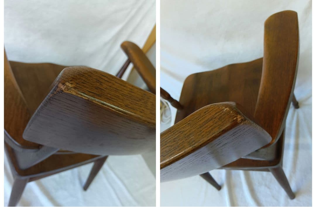 柏木工　ダイニングチェア　アームチェア　オーク材　ウッドチェア