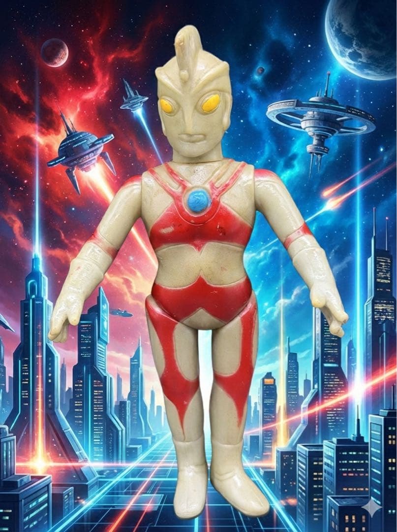 【激レア】当時物 マルサン ウルトラマンエース ミドルソフビ 14cm 希少