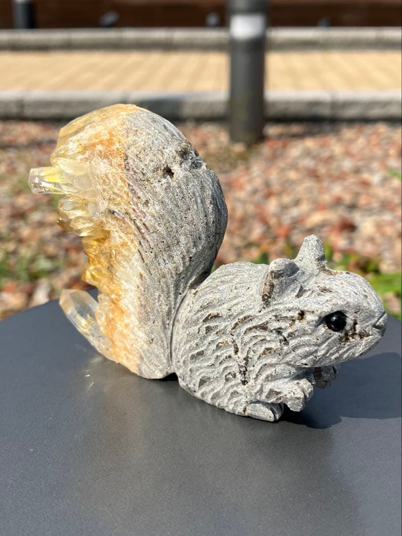 水晶　クラスター　リス　モチーフ　Ｂ