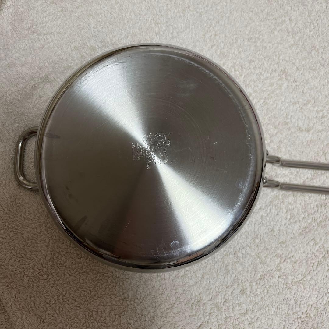 【お値下げ4】宮崎製作所 ジオ・プロダクト フタ付き18センチ IH対応　鍋