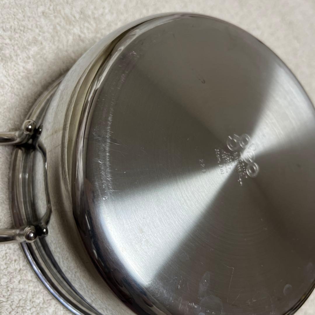 【お値下げ4】宮崎製作所 ジオ・プロダクト フタ付き18センチ IH対応　鍋