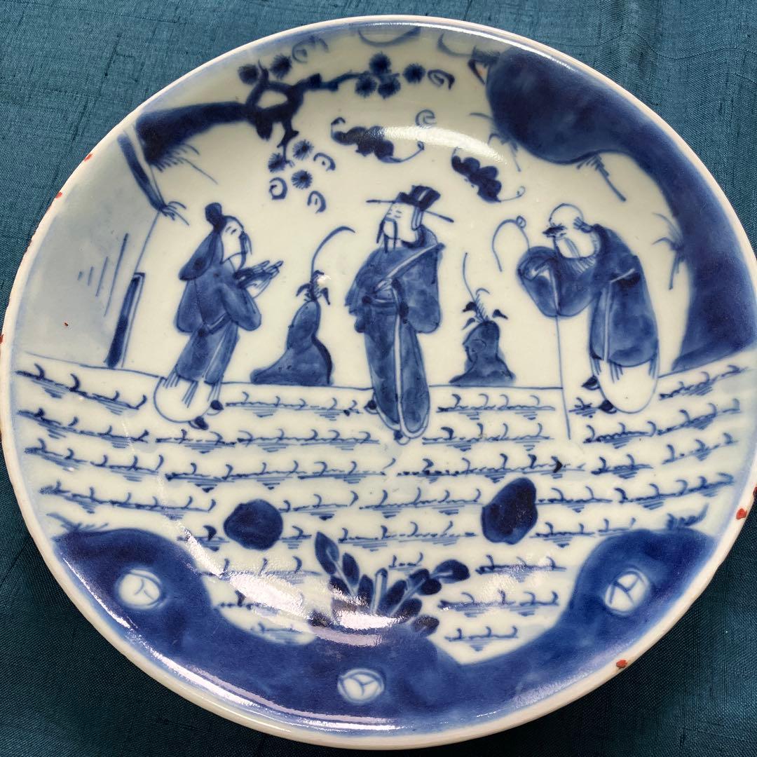 古染付皿6客 アンティーク