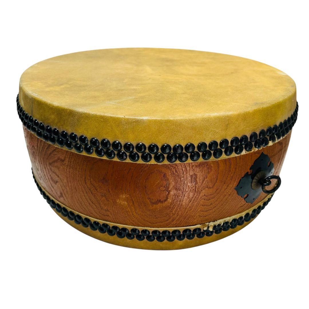 和太鼓 平太鼓 打楽器　和太鼓　約48cm 厚み約21.5cm　1尺6寸　７寸