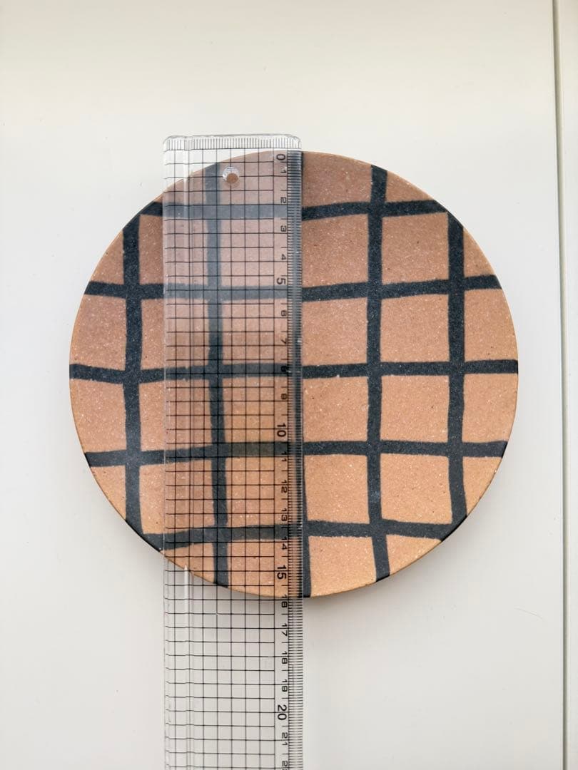 田中ちあき　チェック柄お皿　2枚セット