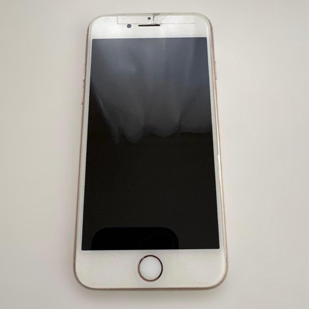 iPhone8 256GB ゴールド SIMフリー ヒビあり 動作OK 初期化済