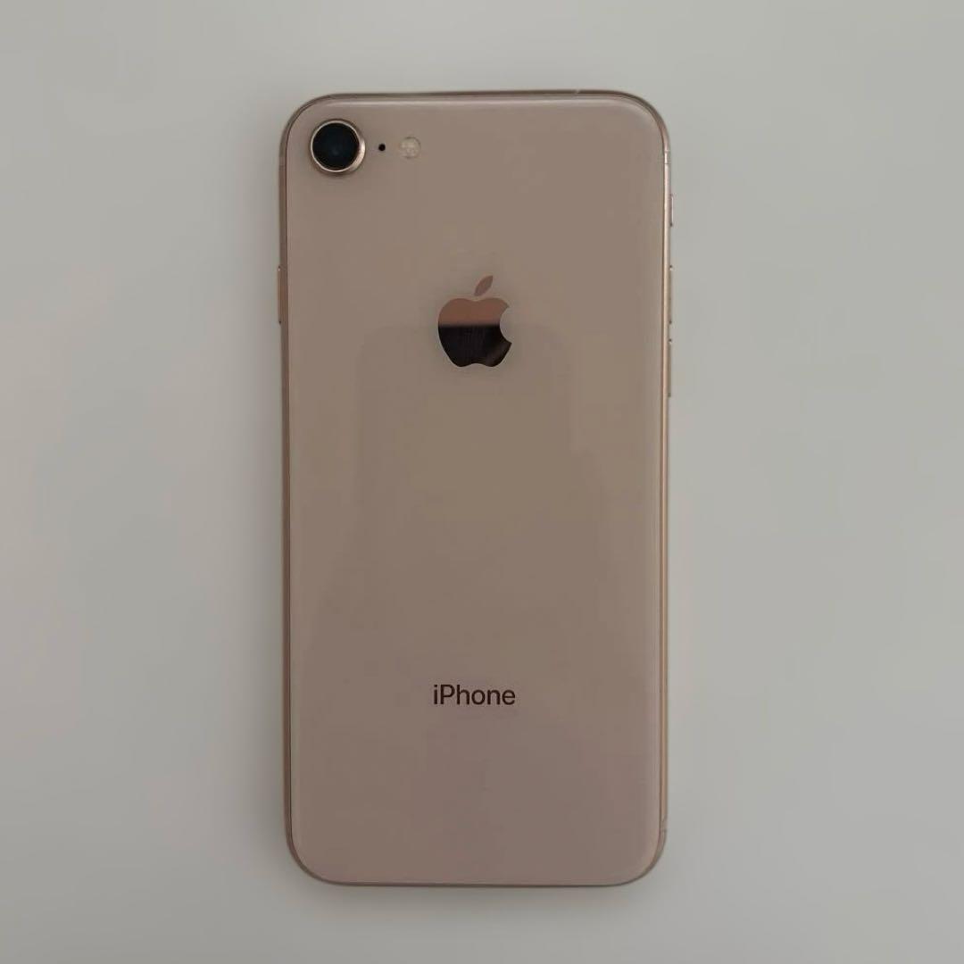 iPhone8 256GB ゴールド SIMフリー ヒビあり 動作OK 初期化済