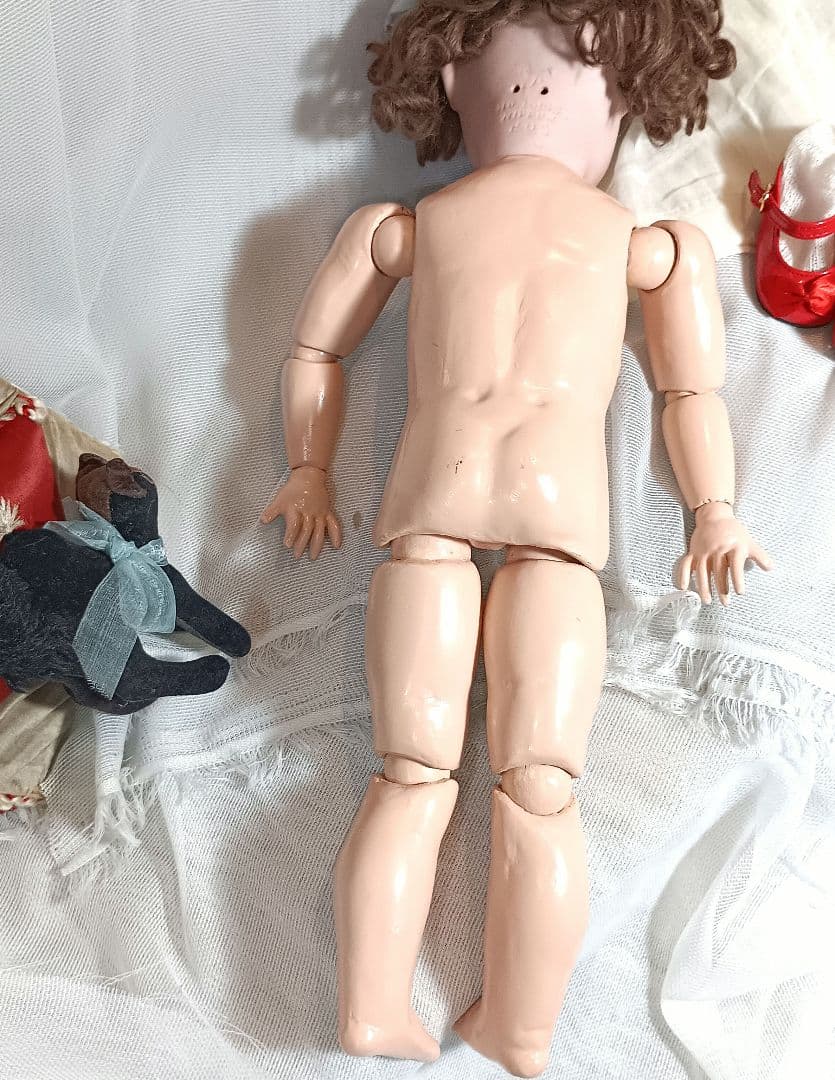 Y5⭐アンティークビスクドール　ヤマト　ニッポン　お眠り美人のマドモワゼル⭐