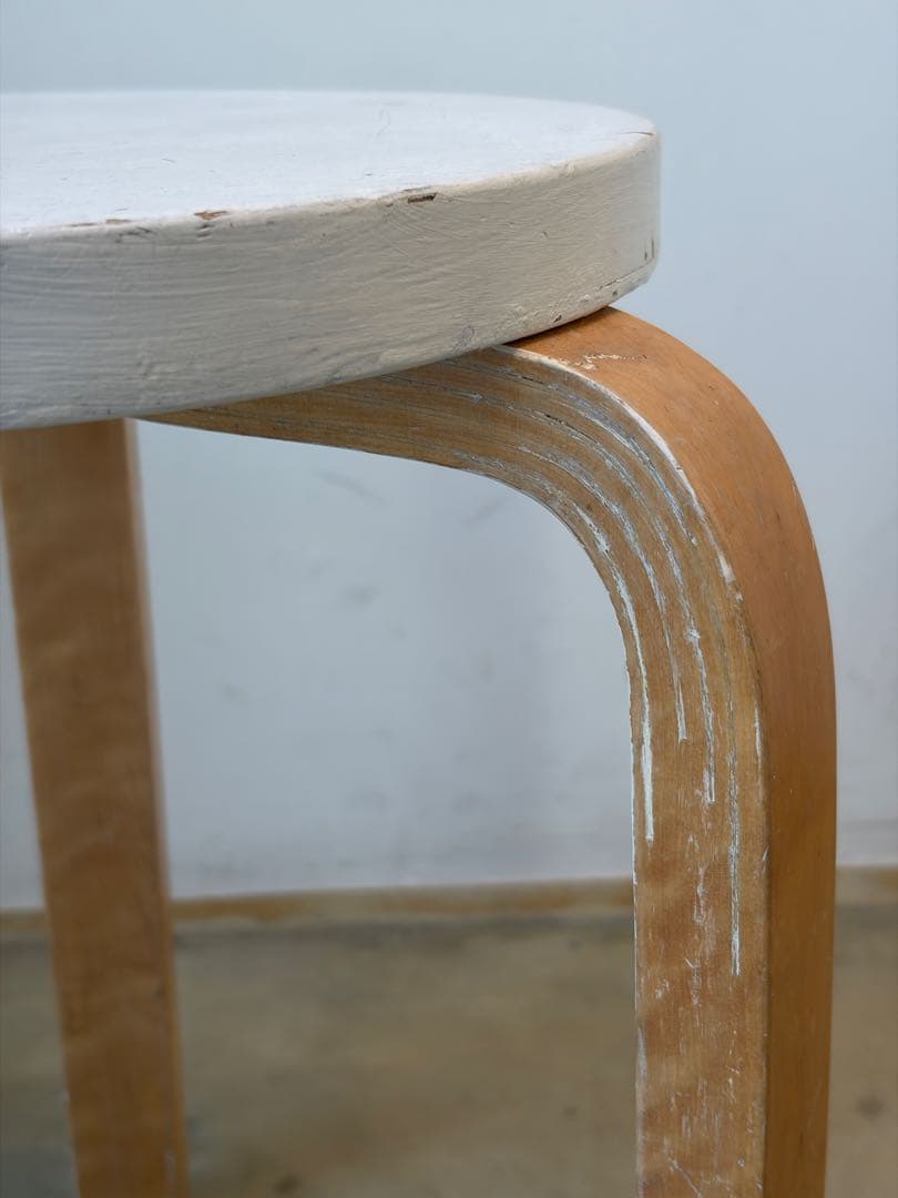 1950s stool60 Alvar Aaltoホワイトペイントartek