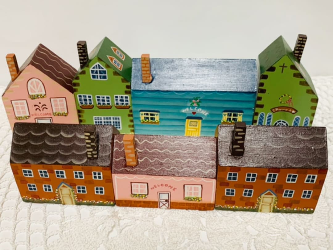 ✨ トールペイント・ウッドハウス7点セット