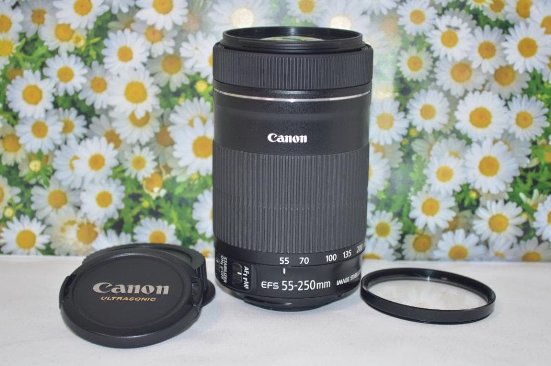 美品　Canon EF-S 55-250mm IS STM 望遠ズームレンズ