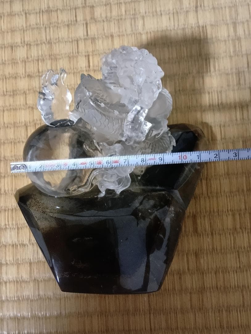 【専用箱付】龍水晶 登龍 彫刻 ガーデンクォーツ 開運 竜 辰