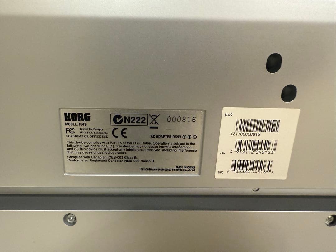 KORG K49 MIDIキーボード