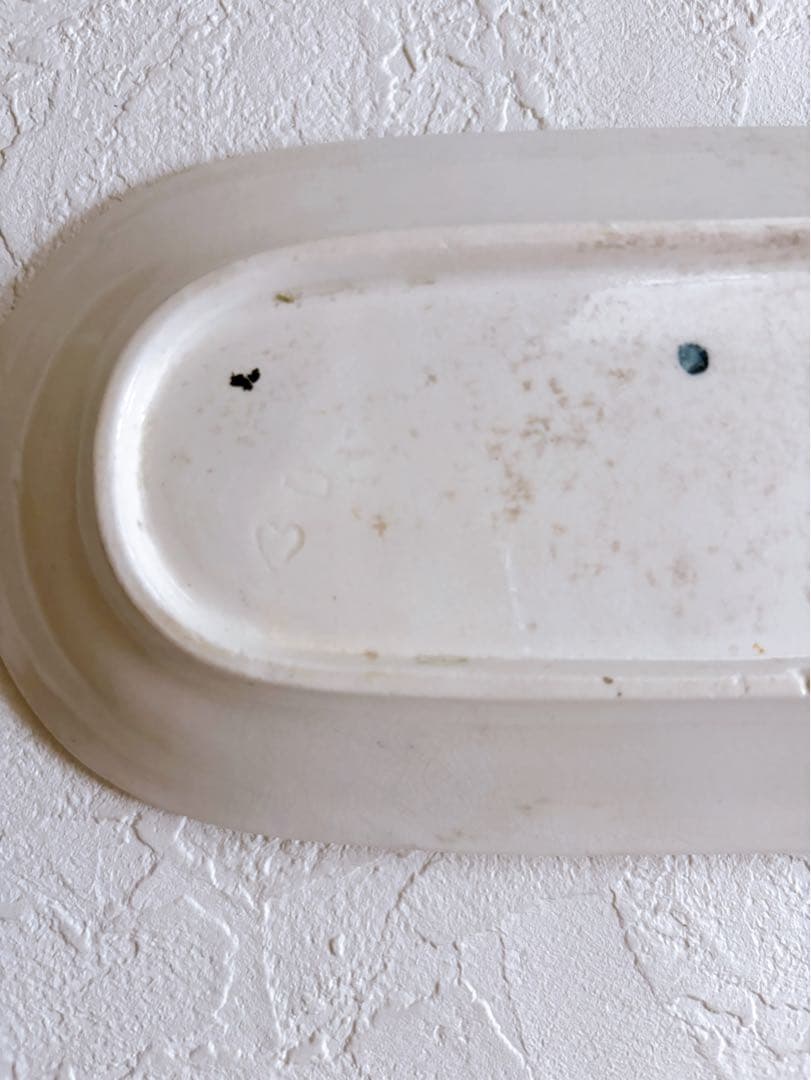 フランスアンティーク　Faiencerie d’Onnaing窯　歯ブラシトレイ