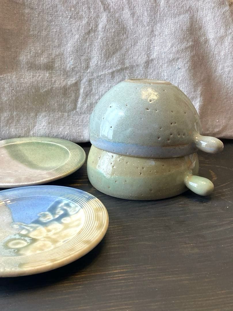 竹村良訓　小皿　2枚　作家もの　一点もの