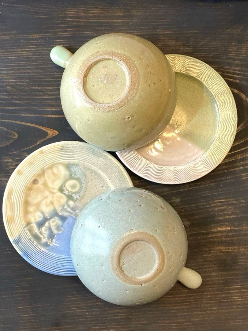 竹村良訓　小皿　2枚　作家もの　一点もの