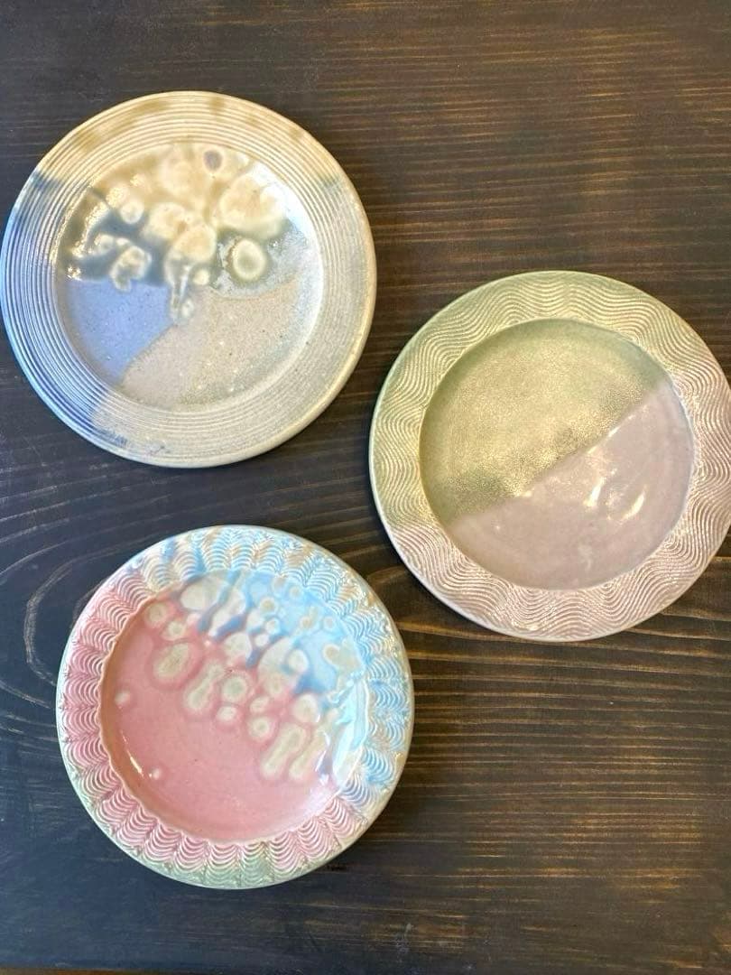 竹村良訓　小皿　2枚　作家もの　一点もの