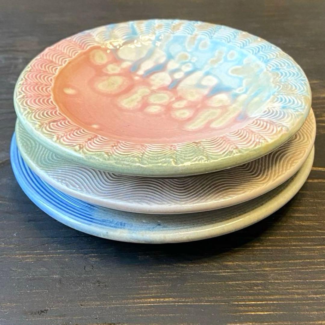 竹村良訓　小皿　2枚　作家もの　一点もの