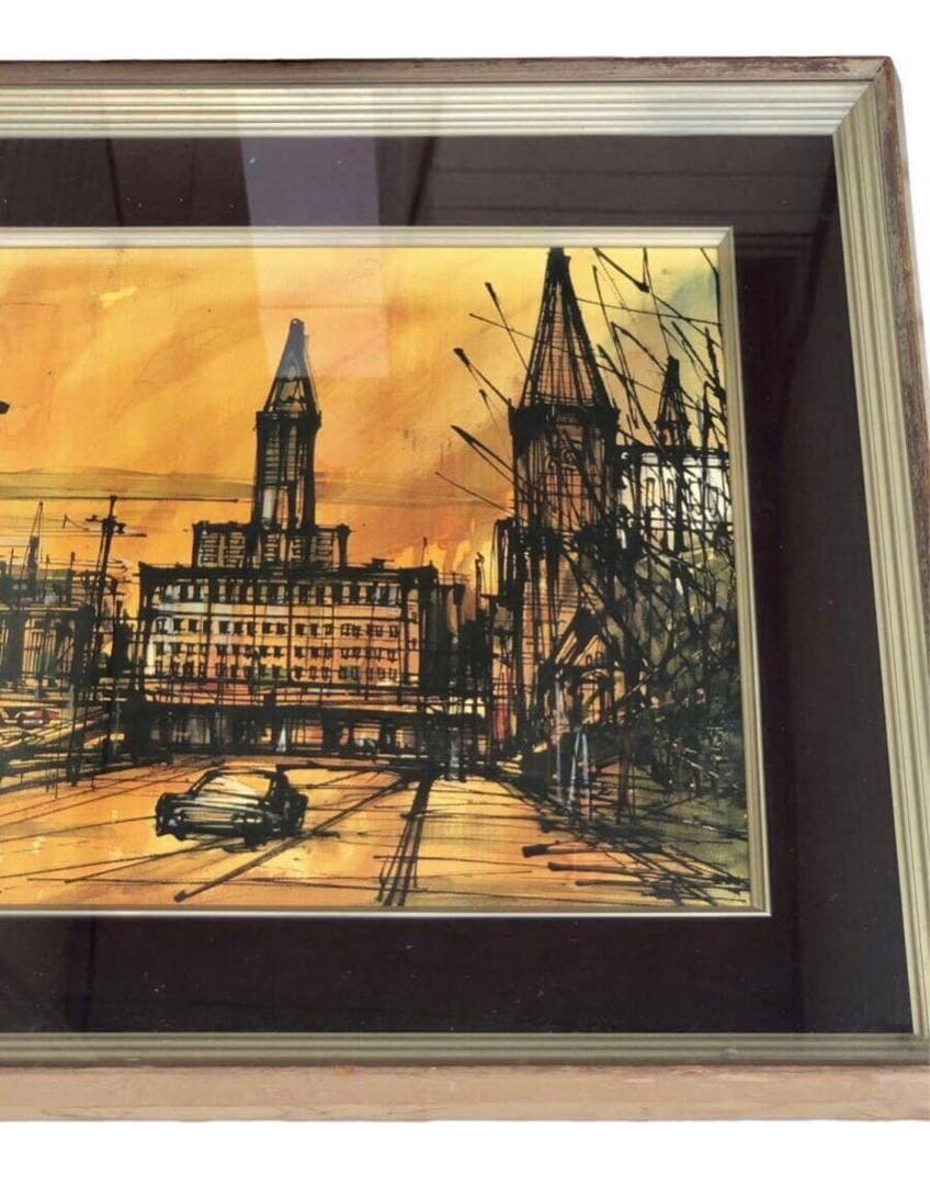 真作　1967年　T.TOMIYA 頓宮隆輔　8号『風景画』/油彩　油絵　絵画