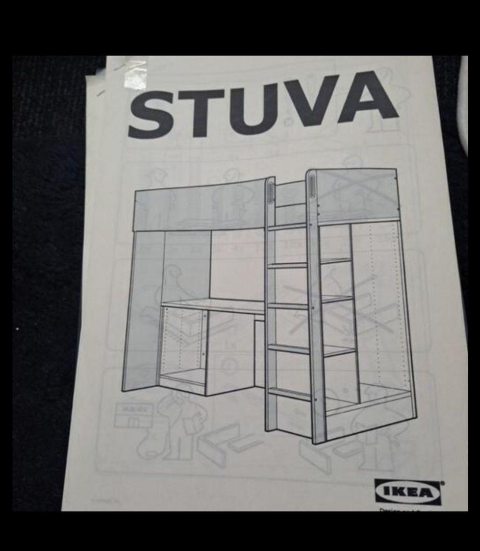 IKEA STUVA ロフトベッド ホワイト/ブラック