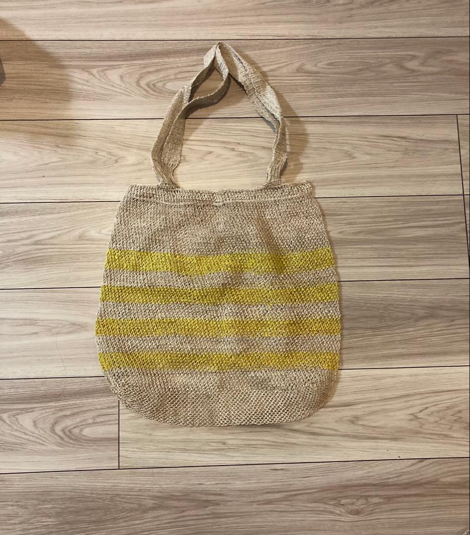 ラオス　カム族　葛ネットバッグ エコバッグ