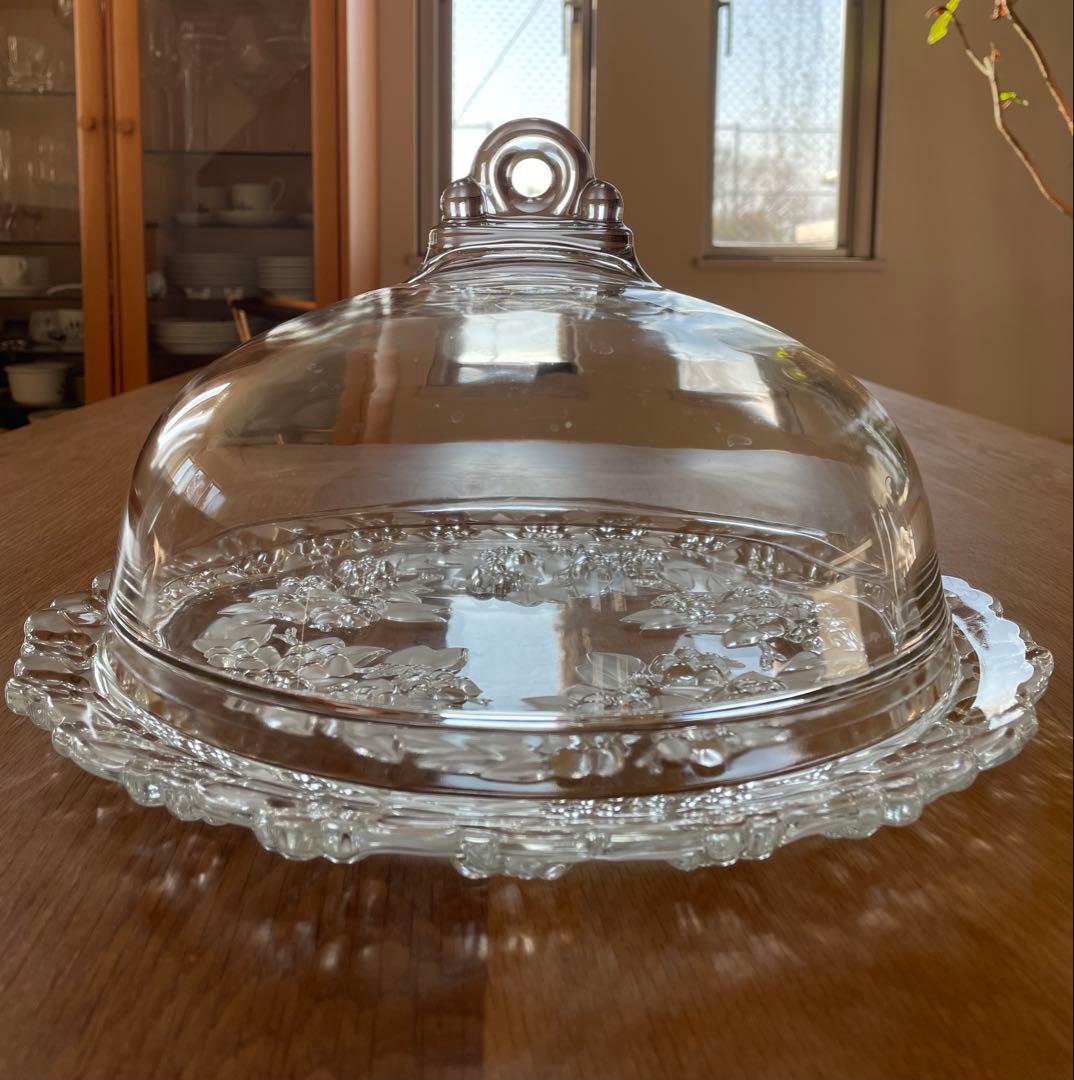ワルターグラス　ガラスドーム　チーズベル　ケーキスタンド　ケーキドーム