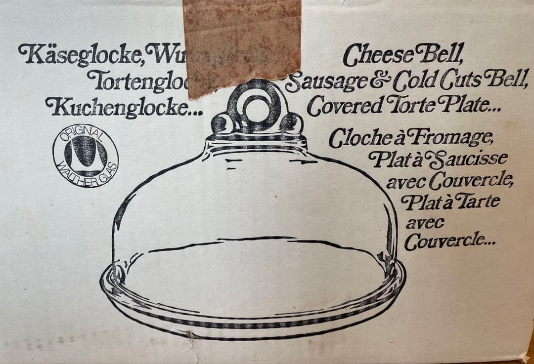 ワルターグラス　ガラスドーム　チーズベル　ケーキスタンド　ケーキドーム