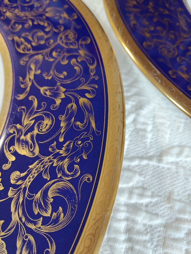 豪華　コバルトブループレート　31㎝　5枚ニッコー