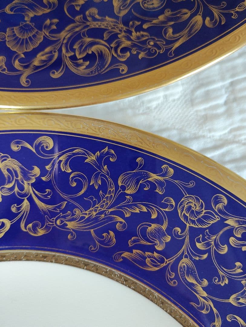 豪華　コバルトブループレート　31㎝　5枚ニッコー